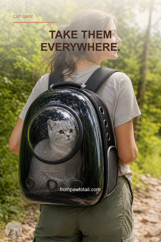 Cat backpack carrier with bubble window