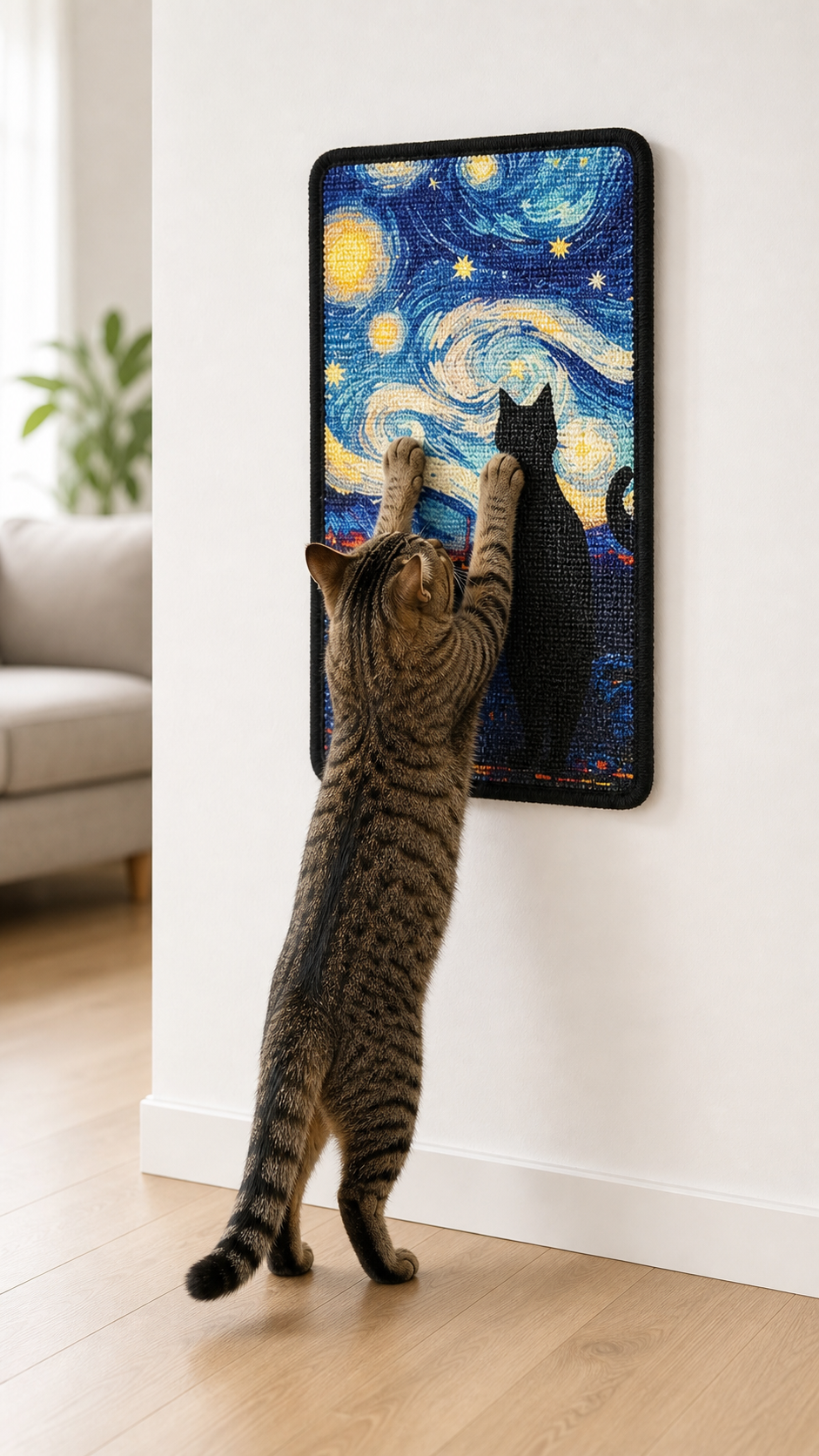 Wall-Mounted Cat Scratcher — Space-Saving Scratching Mat