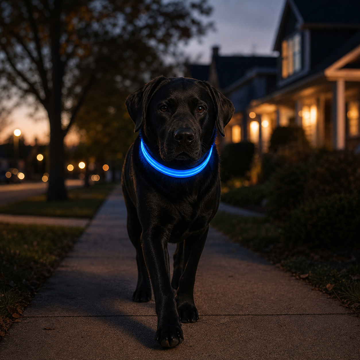 LED Dog Safety Collar Rechargeable Night Visibility