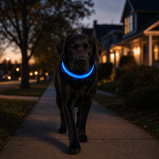 LED Dog Safety Collar Rechargeable Night Visibility