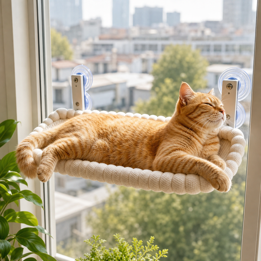 Cat Window Hammock Suction Cup Perch