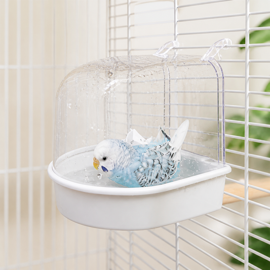 Bird Cage Bath Tub — Transparent Splash-Proof