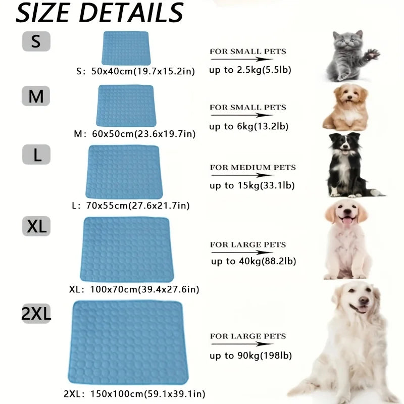Dog Cooling Mat — Self-Cooling Pet Pad for Dogs & Cats