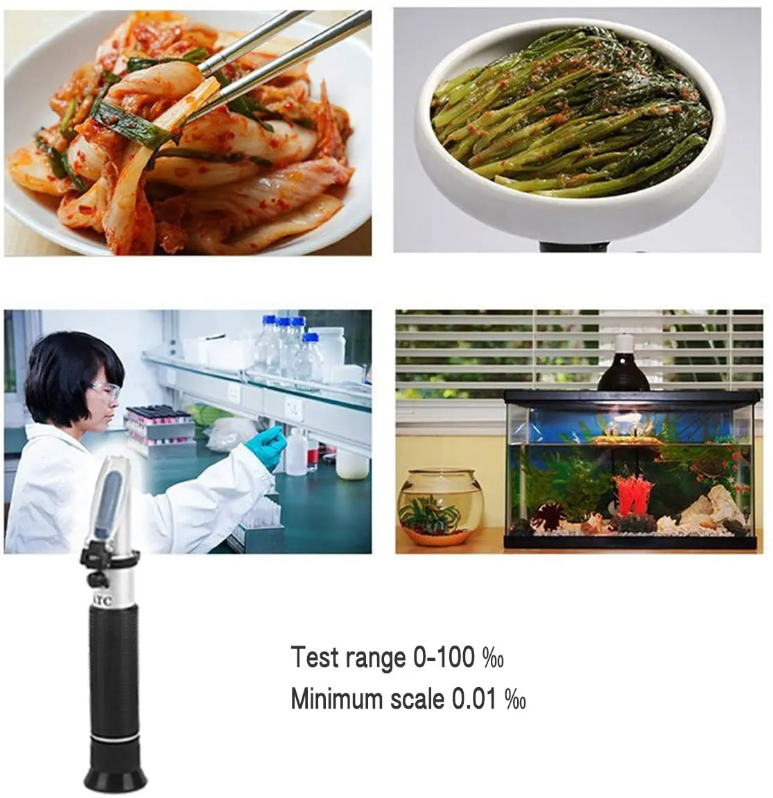 Saltwater Salinity Refractometer with ATC