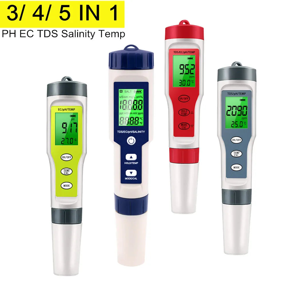 5-in-1 Aquarium Water Quality Monitor