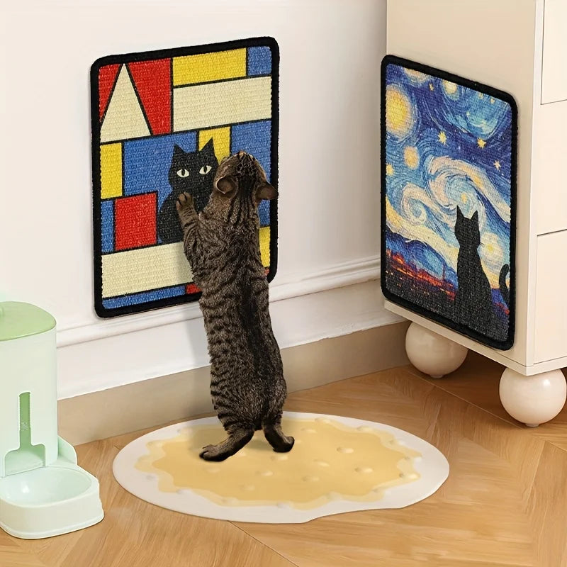 Wall-Mounted Cat Scratcher — Space-Saving Scratching Mat