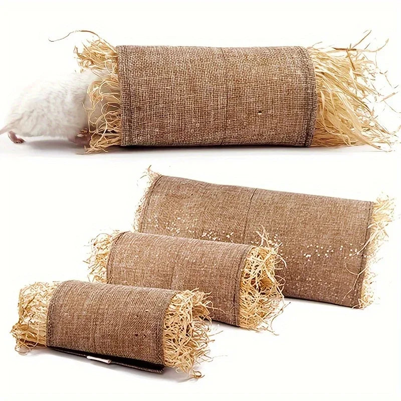 Grass Rabbit Hideout — Natural Woven Hideaway Hut for Small Animals