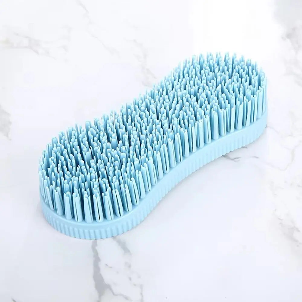 Silicone Horse Grooming Brush — Hard Bristle Equestrian Massage Tool