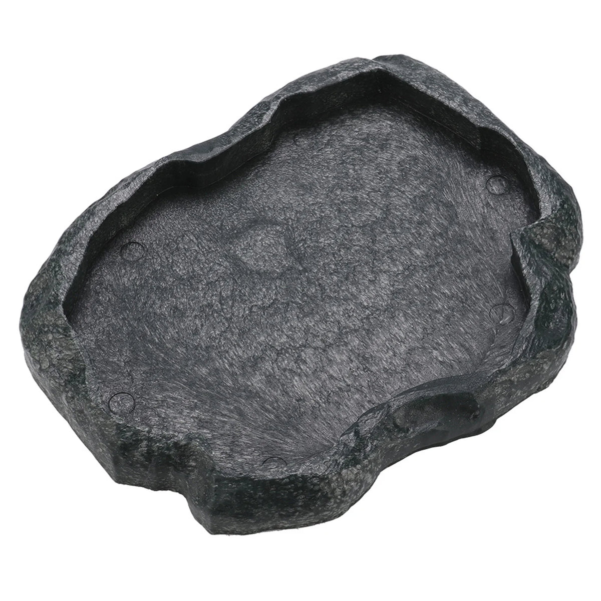 Reptile Rock Water Dish — Resin Feeder Bowl for Lizards & Tortoises