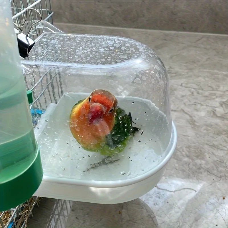 Bird Cage Bath Tub — Transparent Splash-Proof