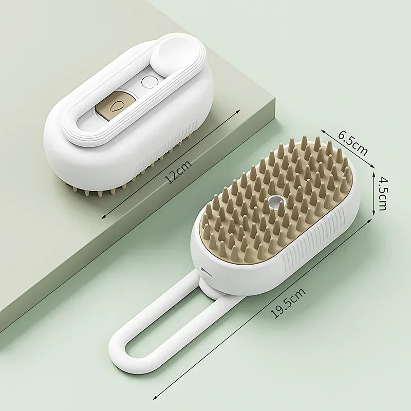 3-in-1 Electric Steam Pet Grooming Brush — Dogs & Cats