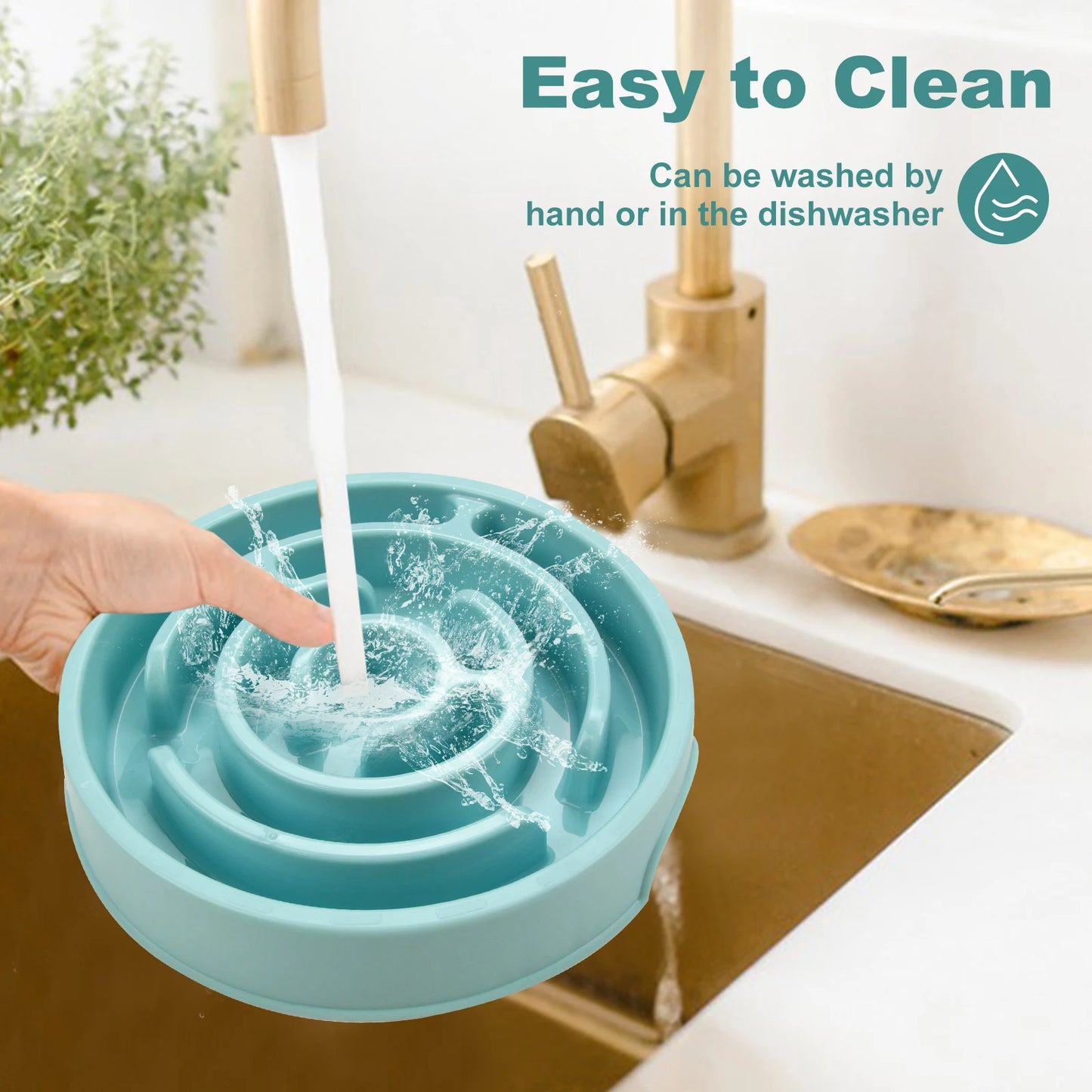 Slow Feeder Dog Bowl — Anti-Gulping Puzzle Bowl