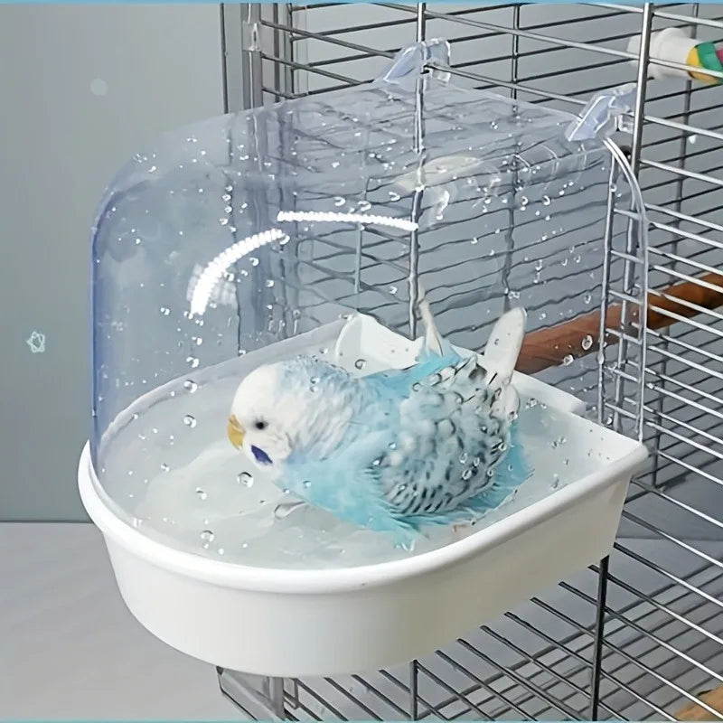 Bird Cage Bath Tub — Transparent Splash-Proof