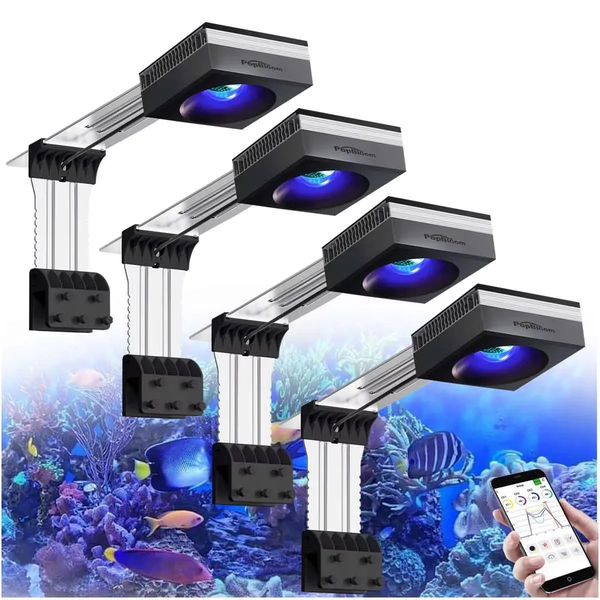 PopBloom RL90 100W WiFi Reef LED Light