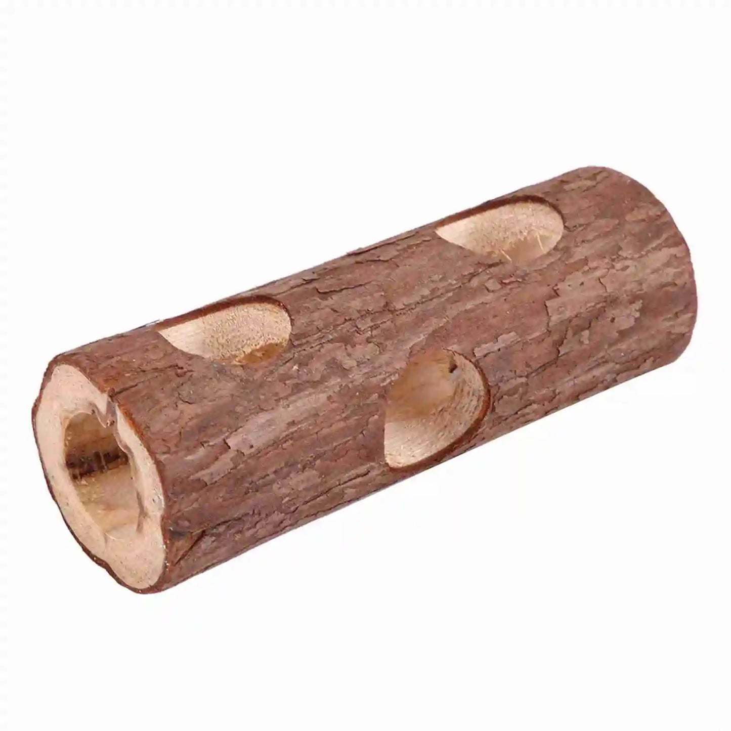 Wooden Hamster Tunnel — Exercise and Chew Toy for Small Pets