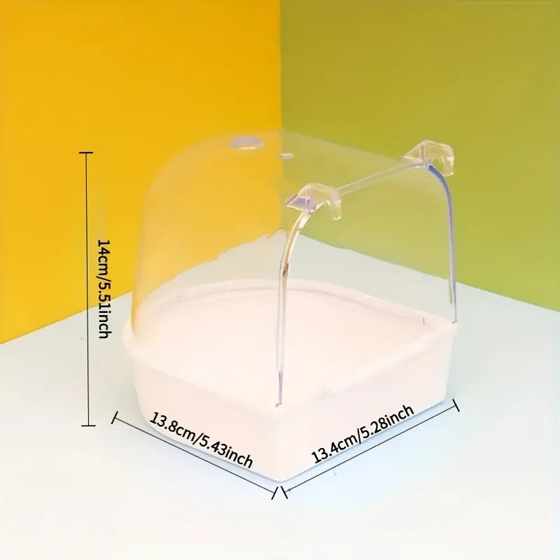 Bird Cage Bath Tub — Transparent Splash-Proof