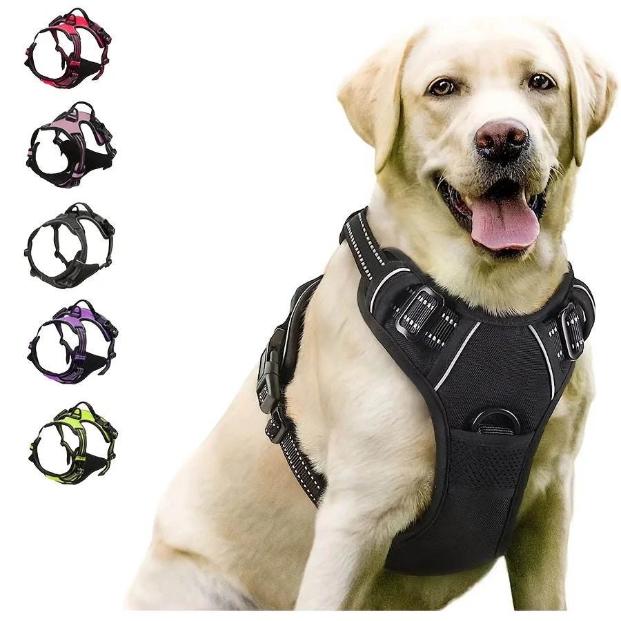 No-Pull Dog Harness — Adjustable Front-Clip Reflective Harness