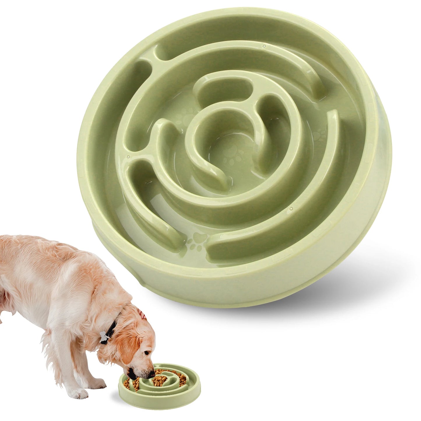Slow Feeder Dog Bowl — Anti-Gulping Puzzle Bowl