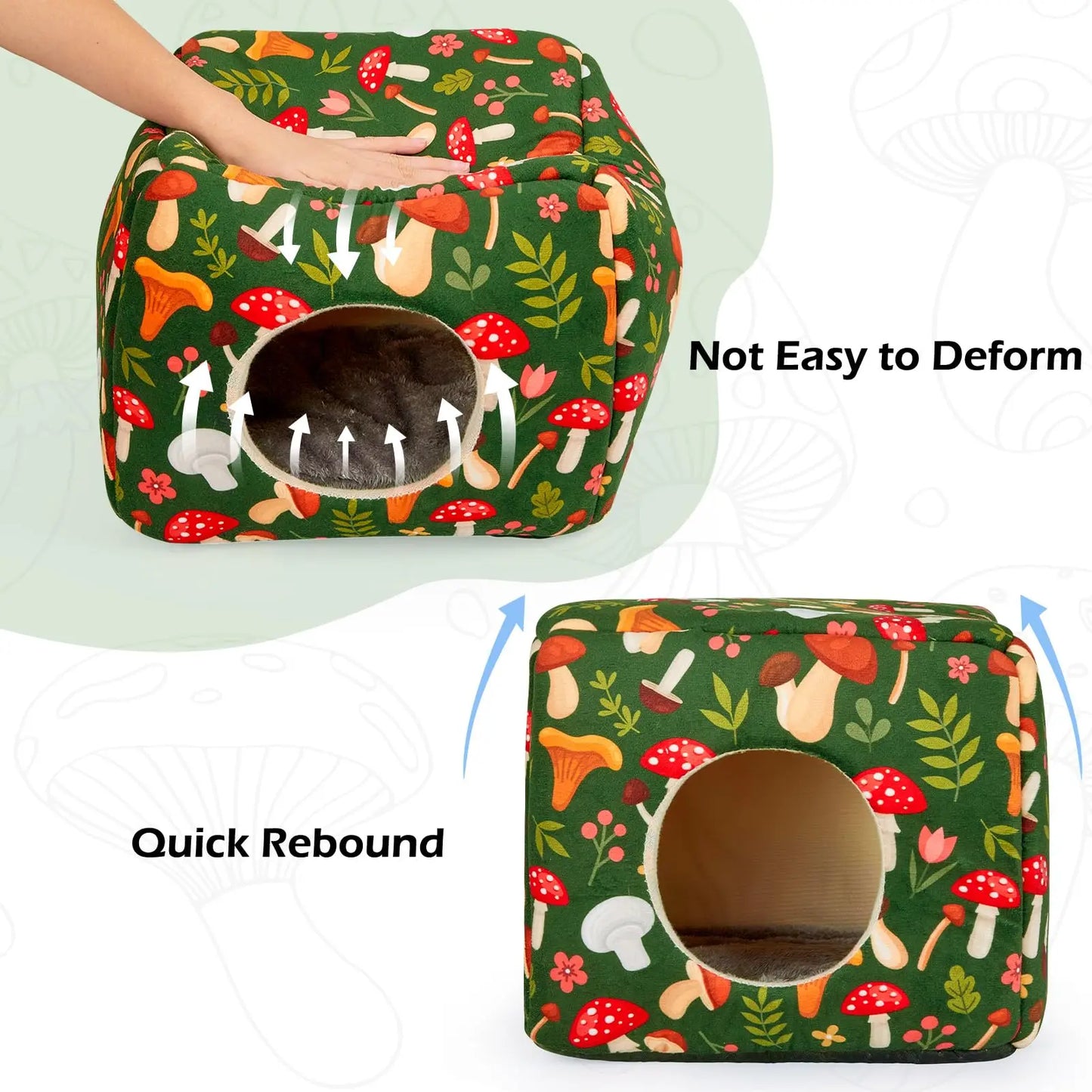 Guinea Pig Hideout House — Washable Cozy Small Animal Bed