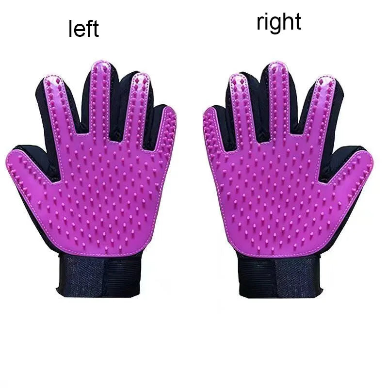 Pet Deshedding Grooming Glove — Gentle Hair Remover for Dogs & Cats