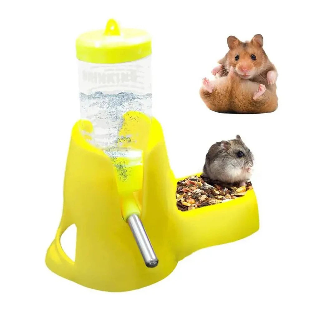 Hamster Water Bottle and Food Container Combo