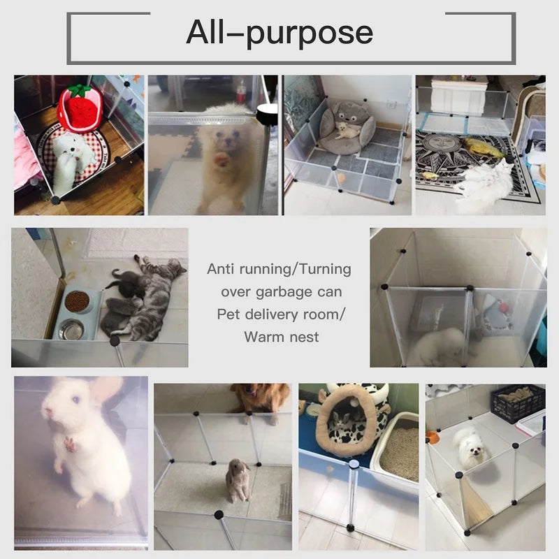 Small Animal Playpen — Foldable DIY Exercise Pen for Guinea Pigs, Rabbits & Hedgehogs