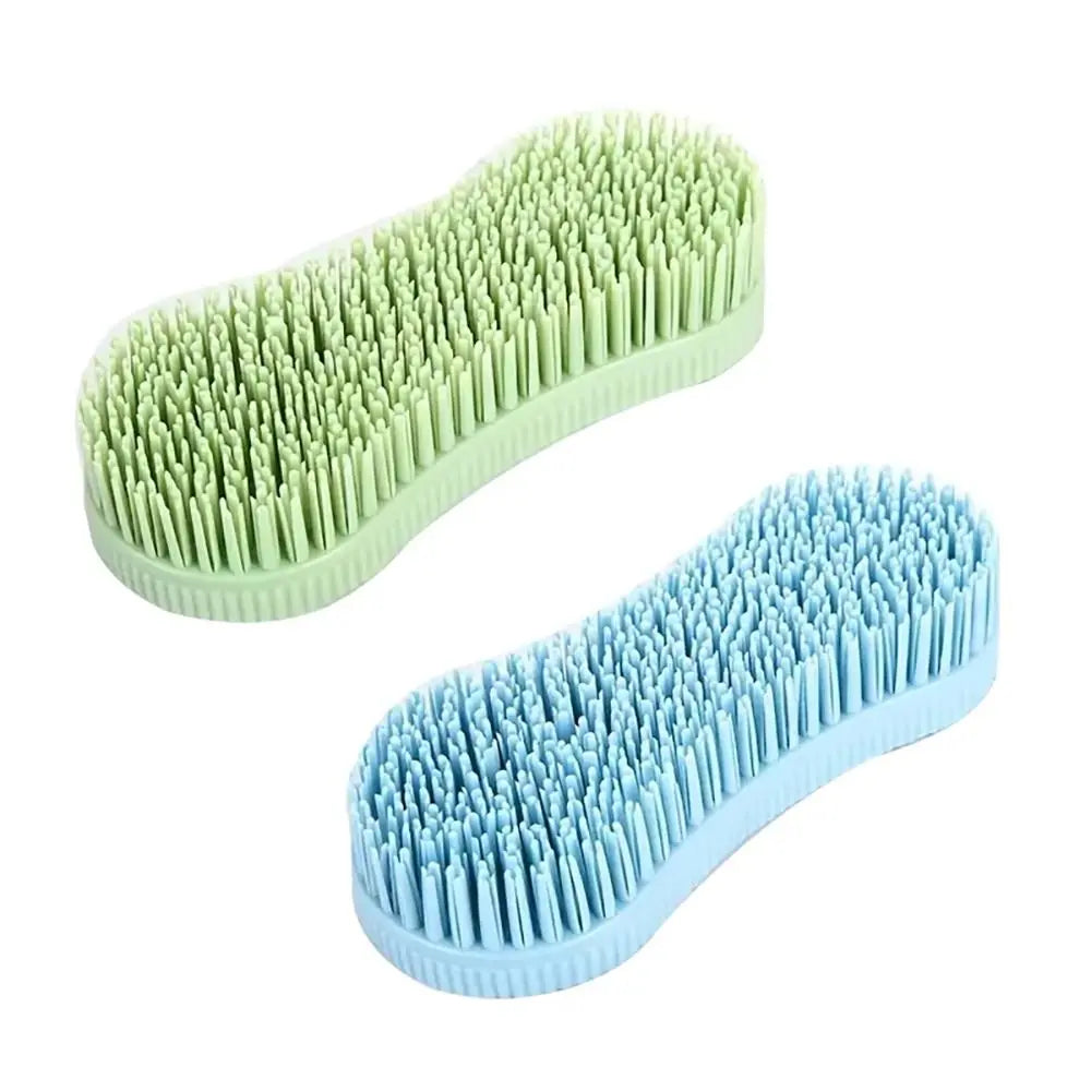 Silicone Horse Grooming Brush — Hard Bristle Equestrian Massage Tool