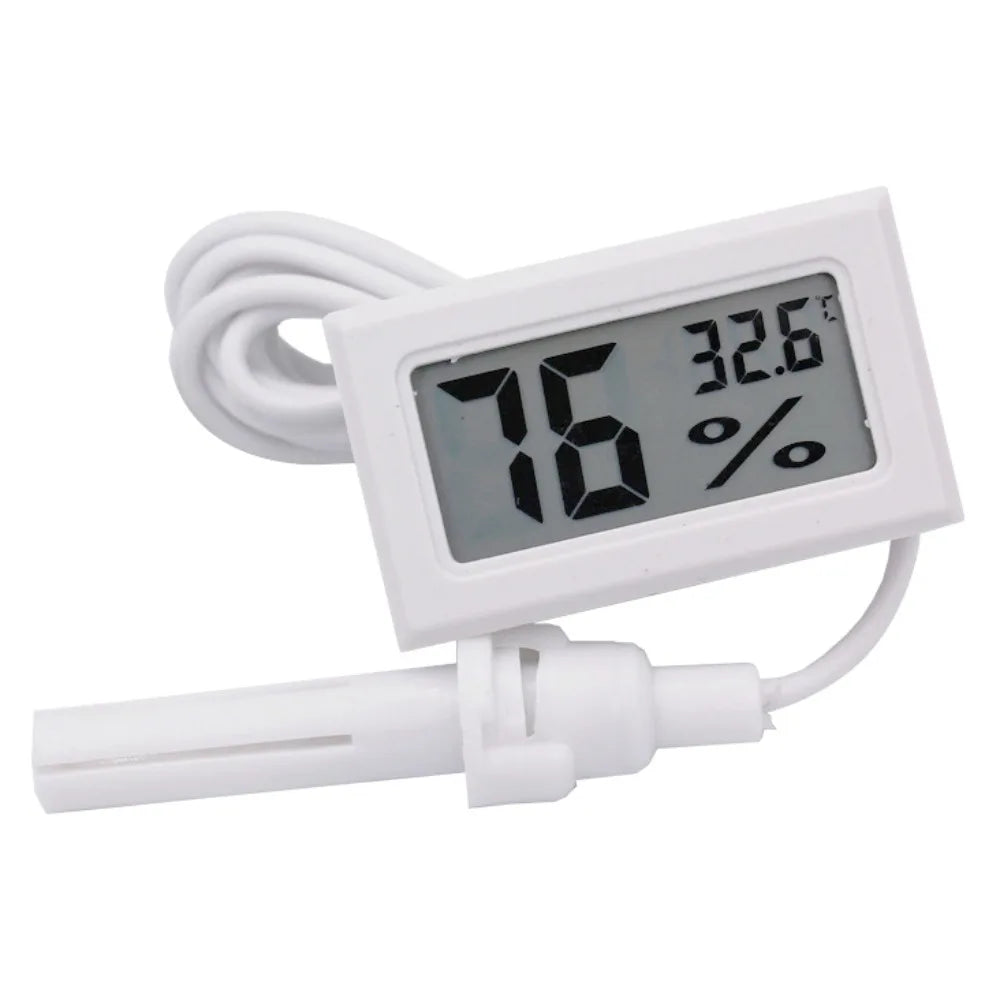 Reptile Thermometer & Hygrometer — Digital LCD Monitor for Terrariums