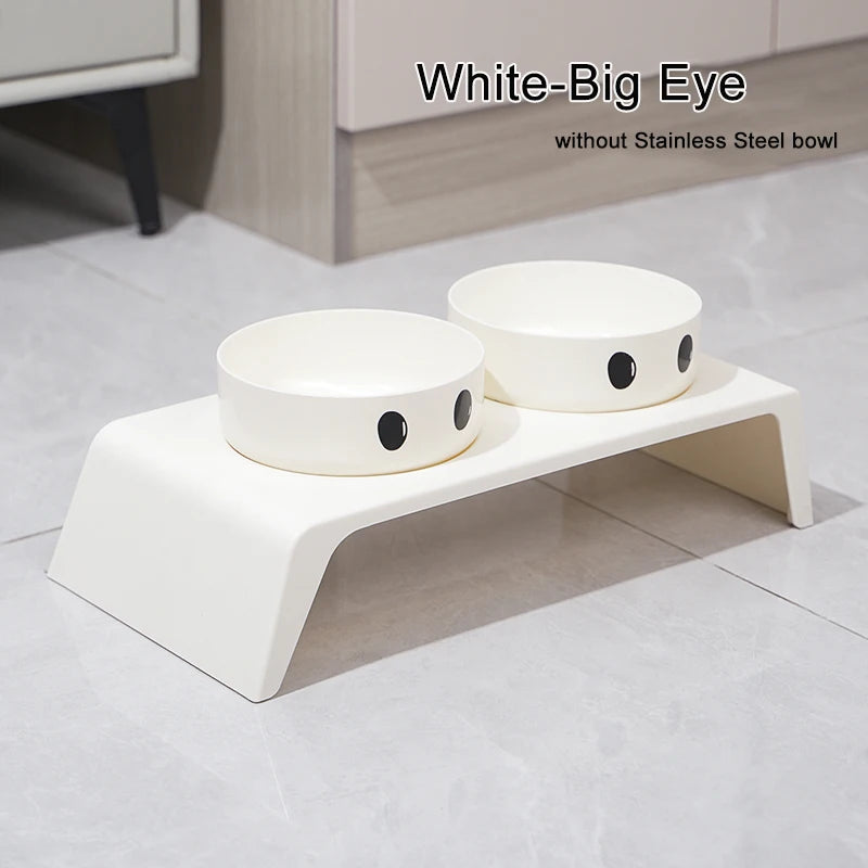 Elevated Pet Feeder Bowl Stand — Raised Double Bowls for Dogs & Cats