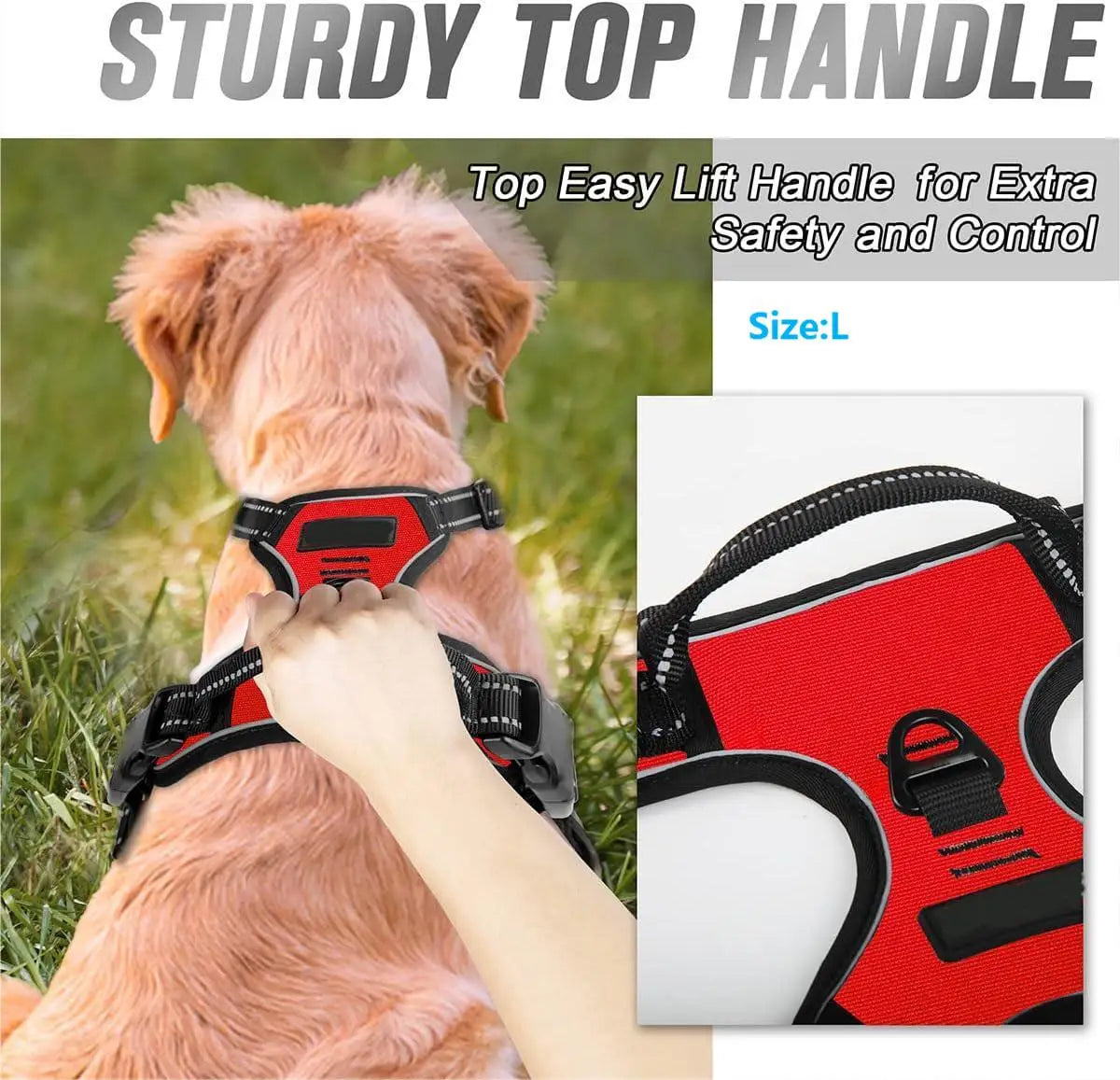 No-Pull Dog Harness — Adjustable Front-Clip Reflective Harness