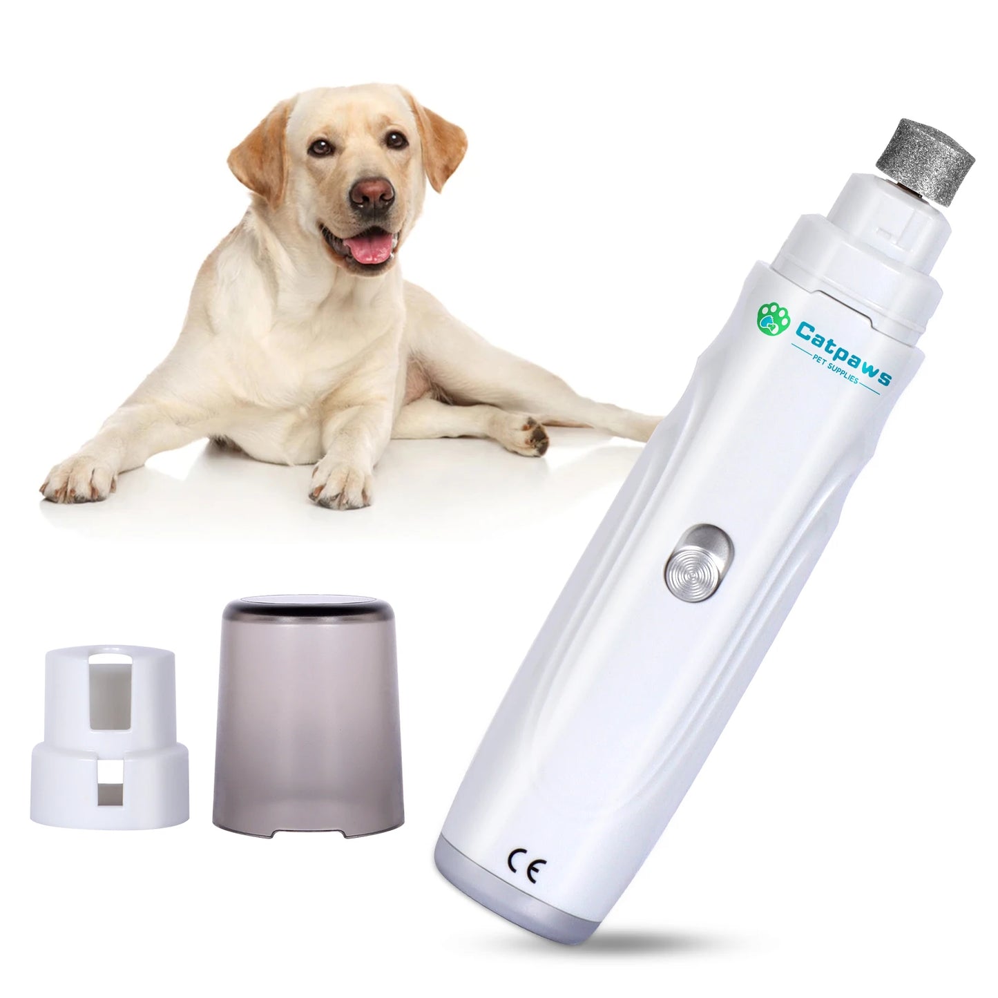 USB Rechargeable Dog Nail Grinder — Quiet 2-Speed Painless Trimmer