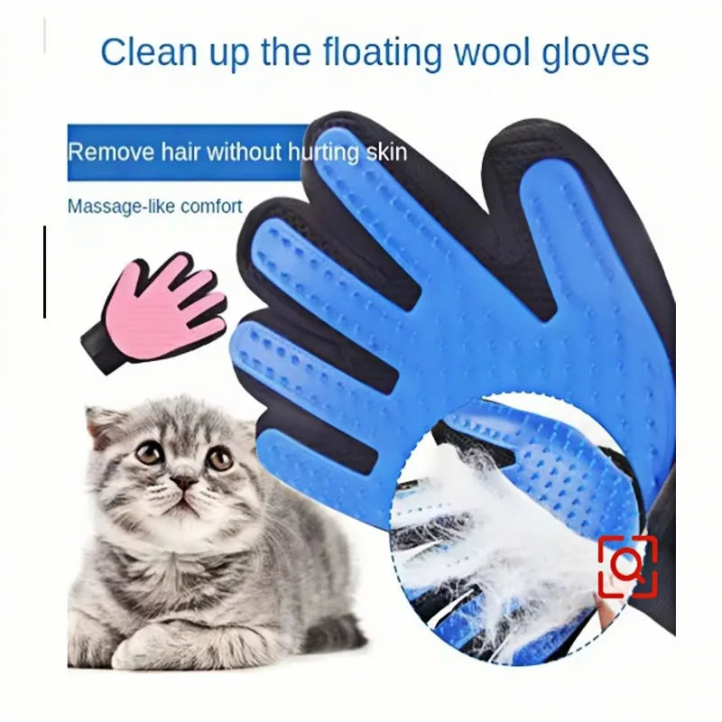 Pet Deshedding Grooming Glove — Gentle Hair Remover for Dogs & Cats