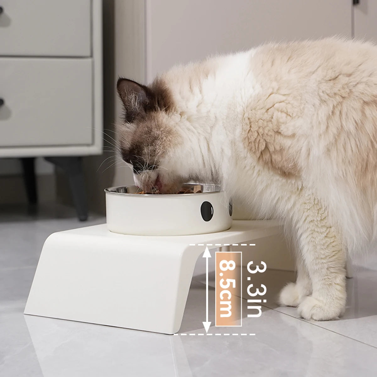 Elevated Pet Feeder Bowl Stand — Raised Double Bowls for Dogs & Cats