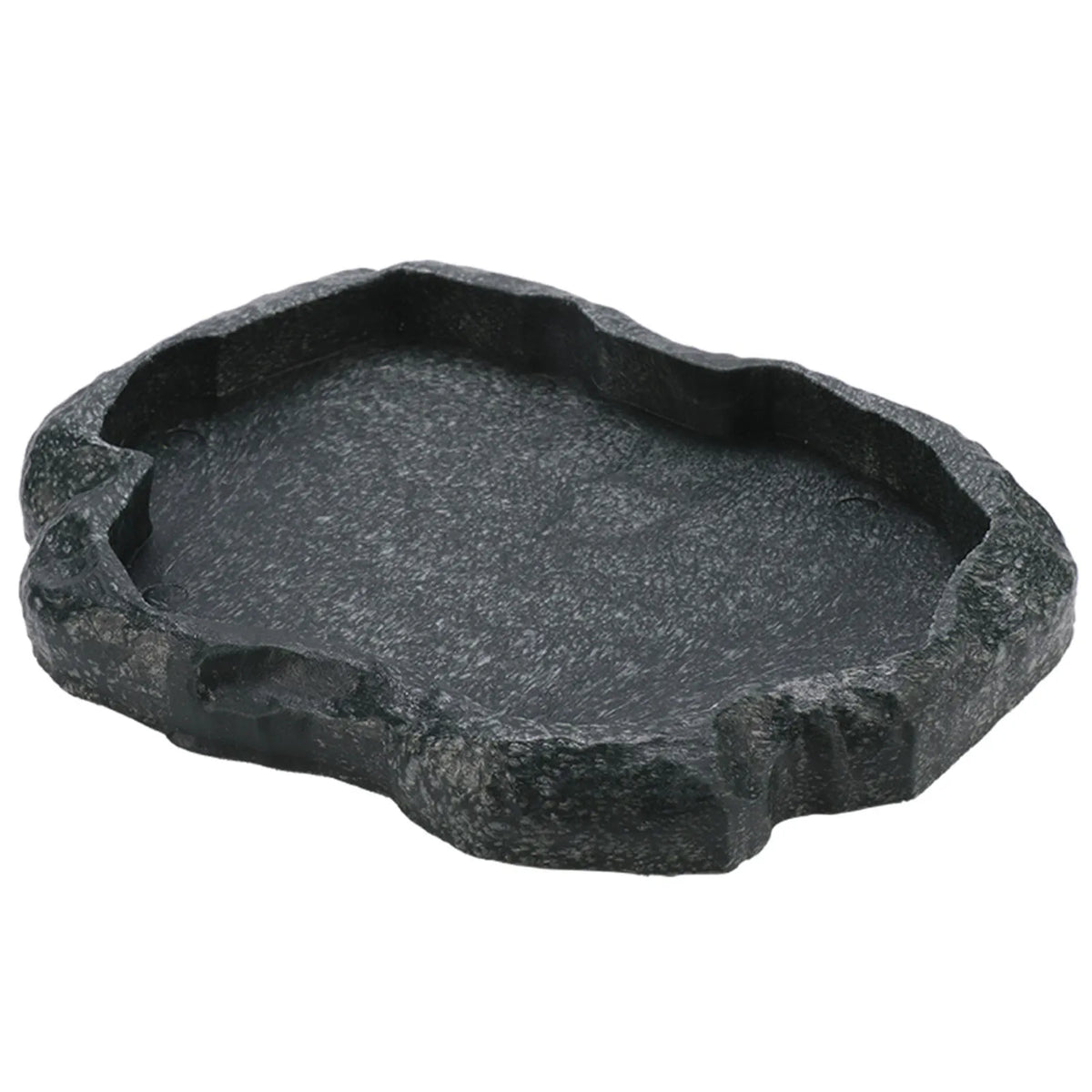 Reptile Rock Water Dish — Resin Feeder Bowl for Lizards & Tortoises
