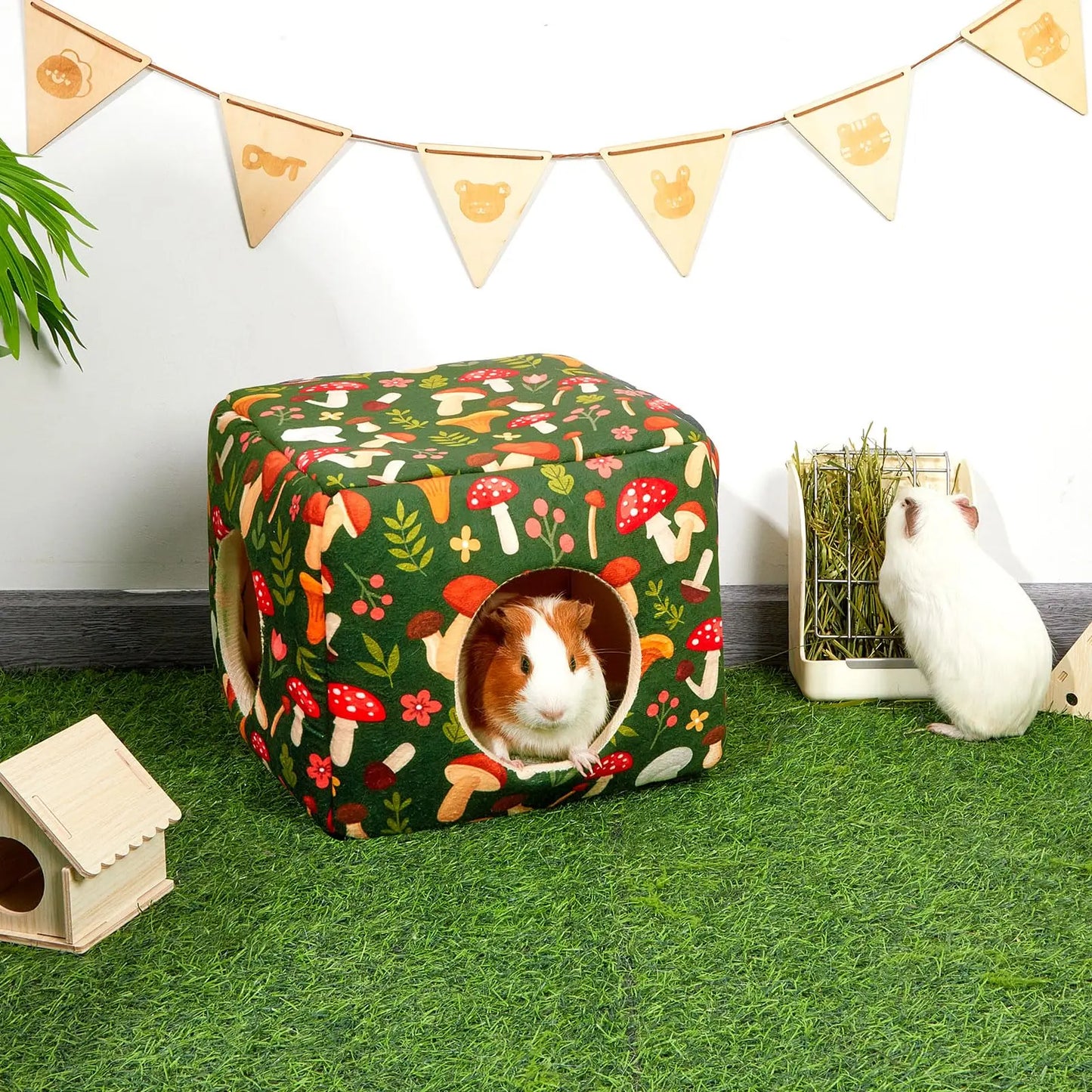 Guinea Pig Hideout House — Washable Cozy Small Animal Bed