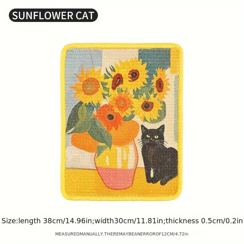Wall-Mounted Cat Scratcher — Space-Saving Scratching Mat