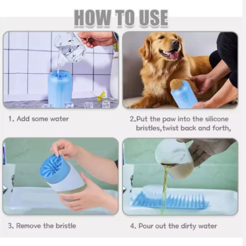 Dog Paw Cleaner Cup — Portable Silicone Paw Washer