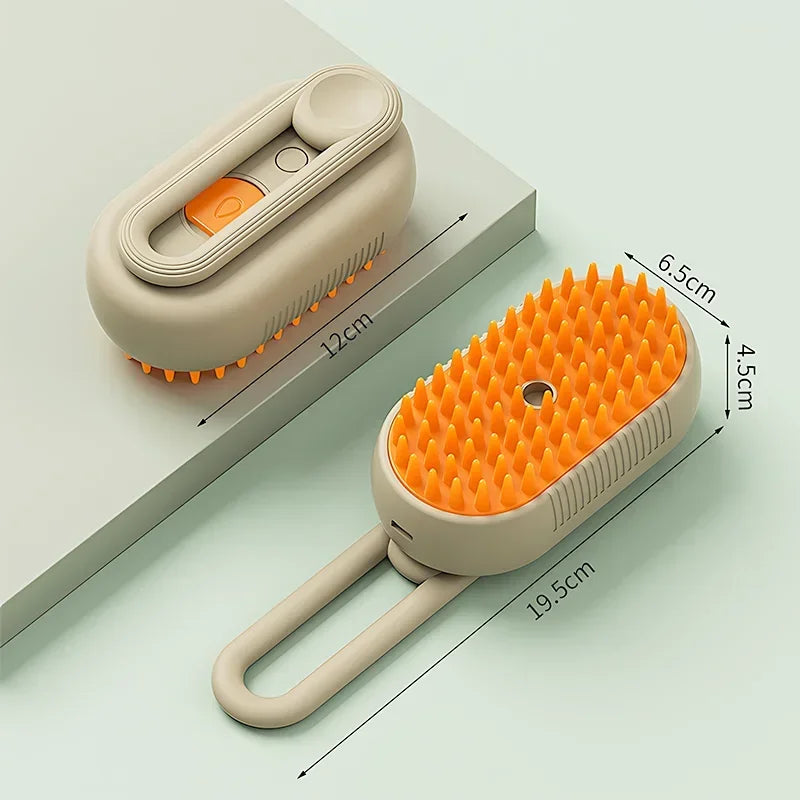 3-in-1 Electric Steam Pet Grooming Brush — Dogs & Cats
