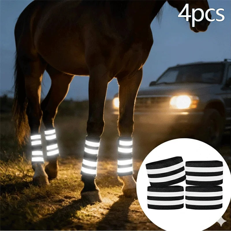 Reflective Horse Leg Wraps 4-Pack