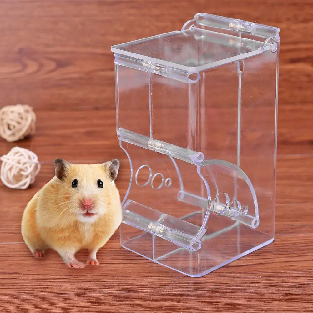 Clear Automatic Hamster Food Dispenser