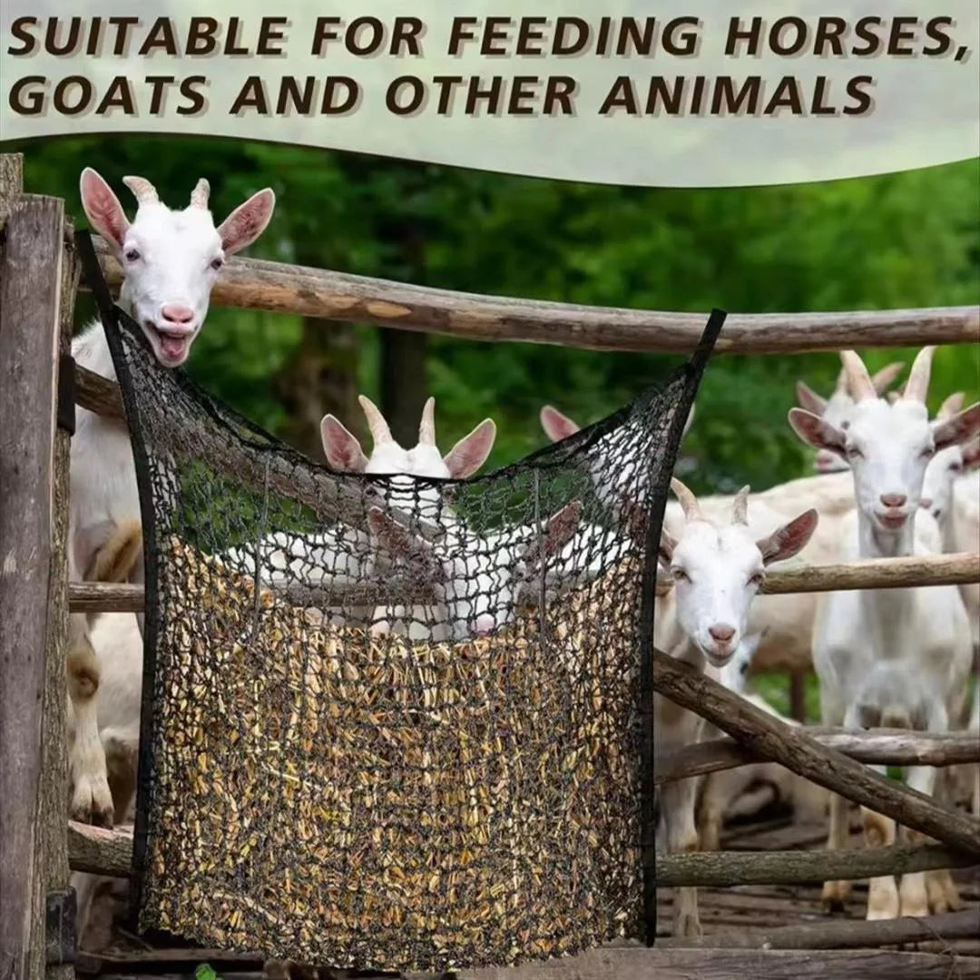 Slow Feed Hay Net for Horses — Large Capacity Hanging Feeder