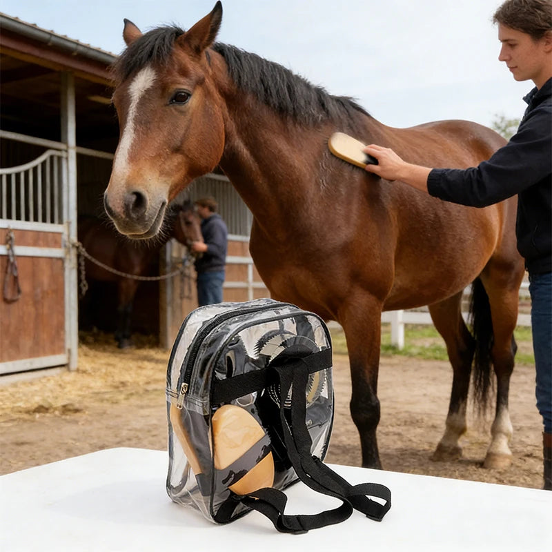 Horse Grooming Kit — 10-Piece Complete Set with Tote Bag
