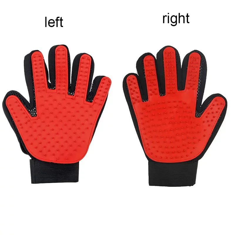 Pet Deshedding Grooming Glove — Gentle Hair Remover for Dogs & Cats