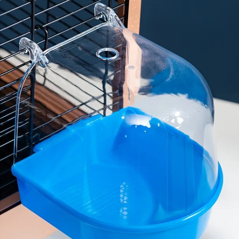 Bird Cage Bath Tub — Transparent Splash-Proof