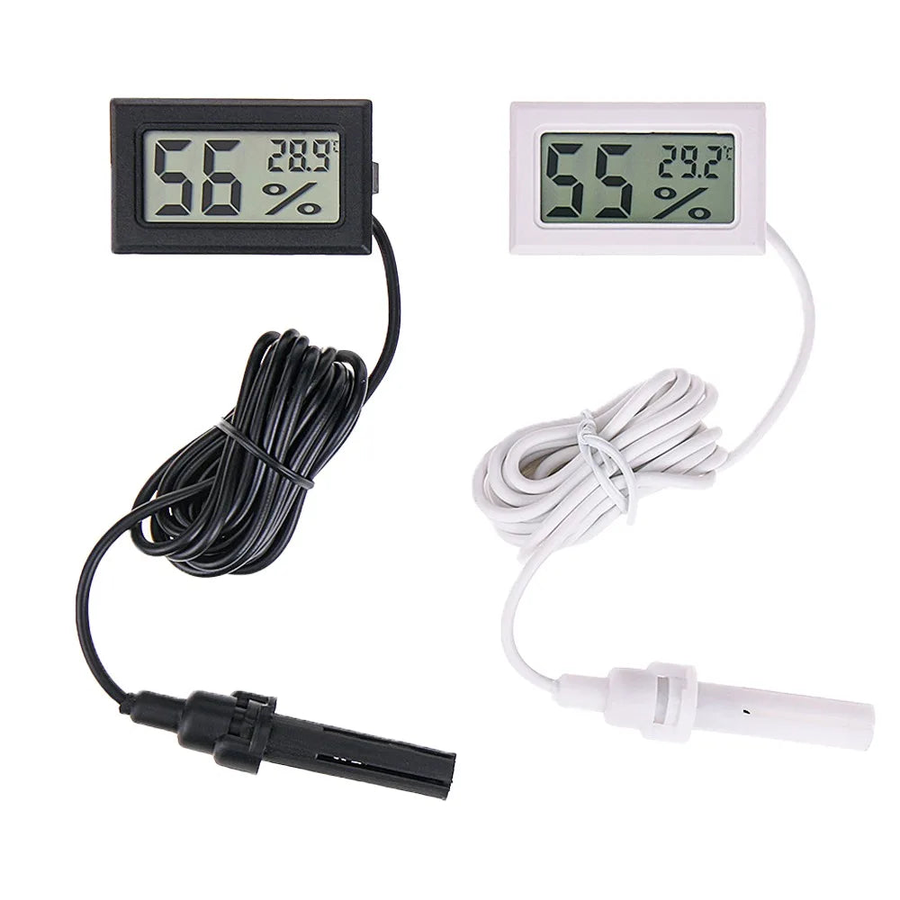 Reptile Thermometer & Hygrometer — Digital LCD Monitor for Terrariums
