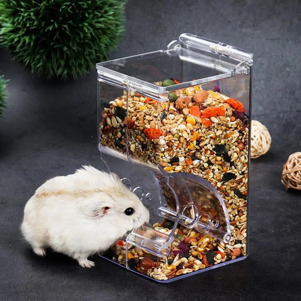 Clear Automatic Hamster Food Dispenser