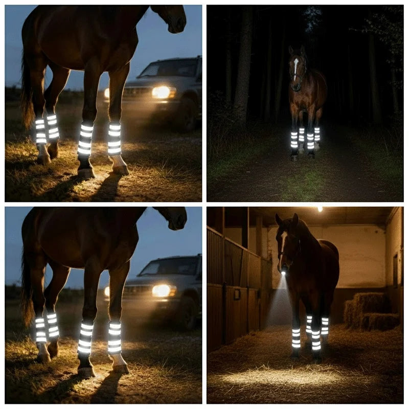 Reflective Horse Leg Wraps 4-Pack