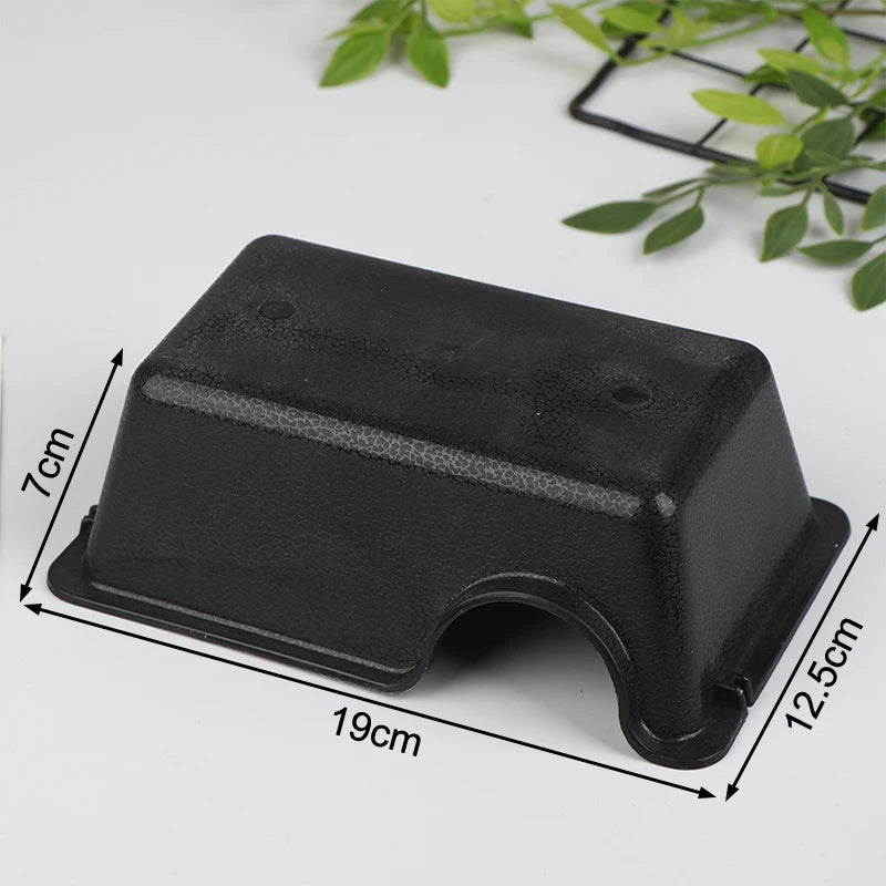 Reptile Black Ventilated Hide Box