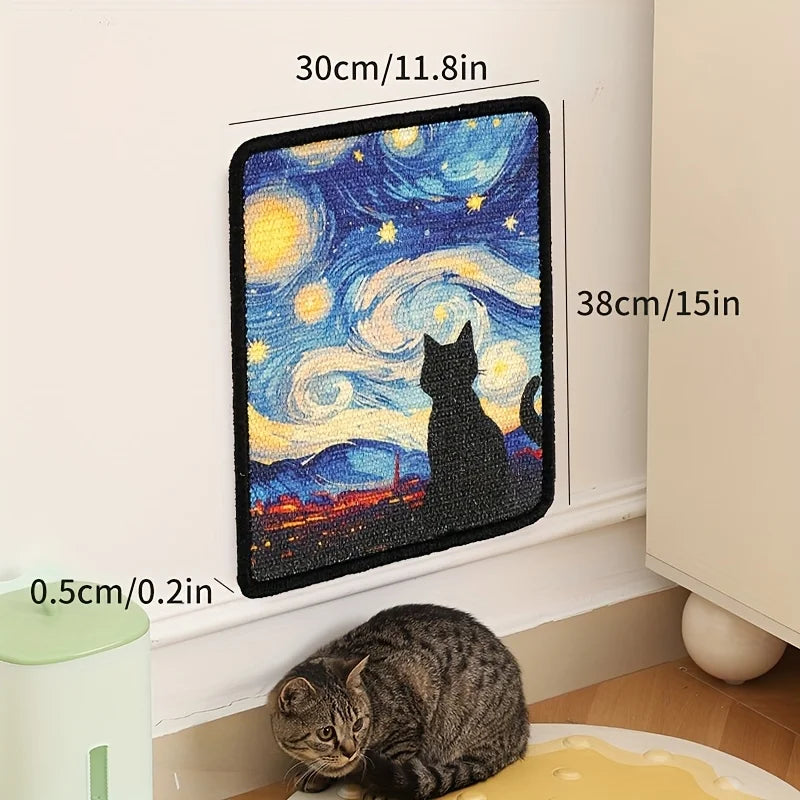 Wall-Mounted Cat Scratcher — Space-Saving Scratching Mat