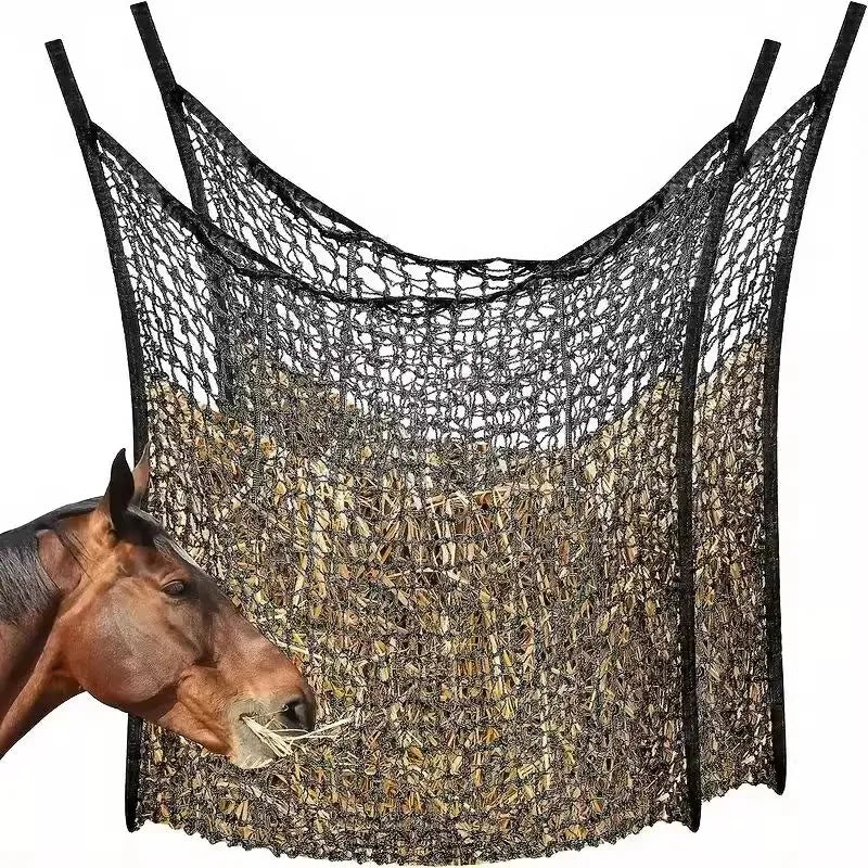 Slow Feed Hay Net for Horses — Large Capacity Hanging Feeder